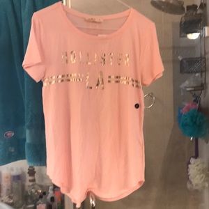 Hollister juniors t shirt, small, lt pink